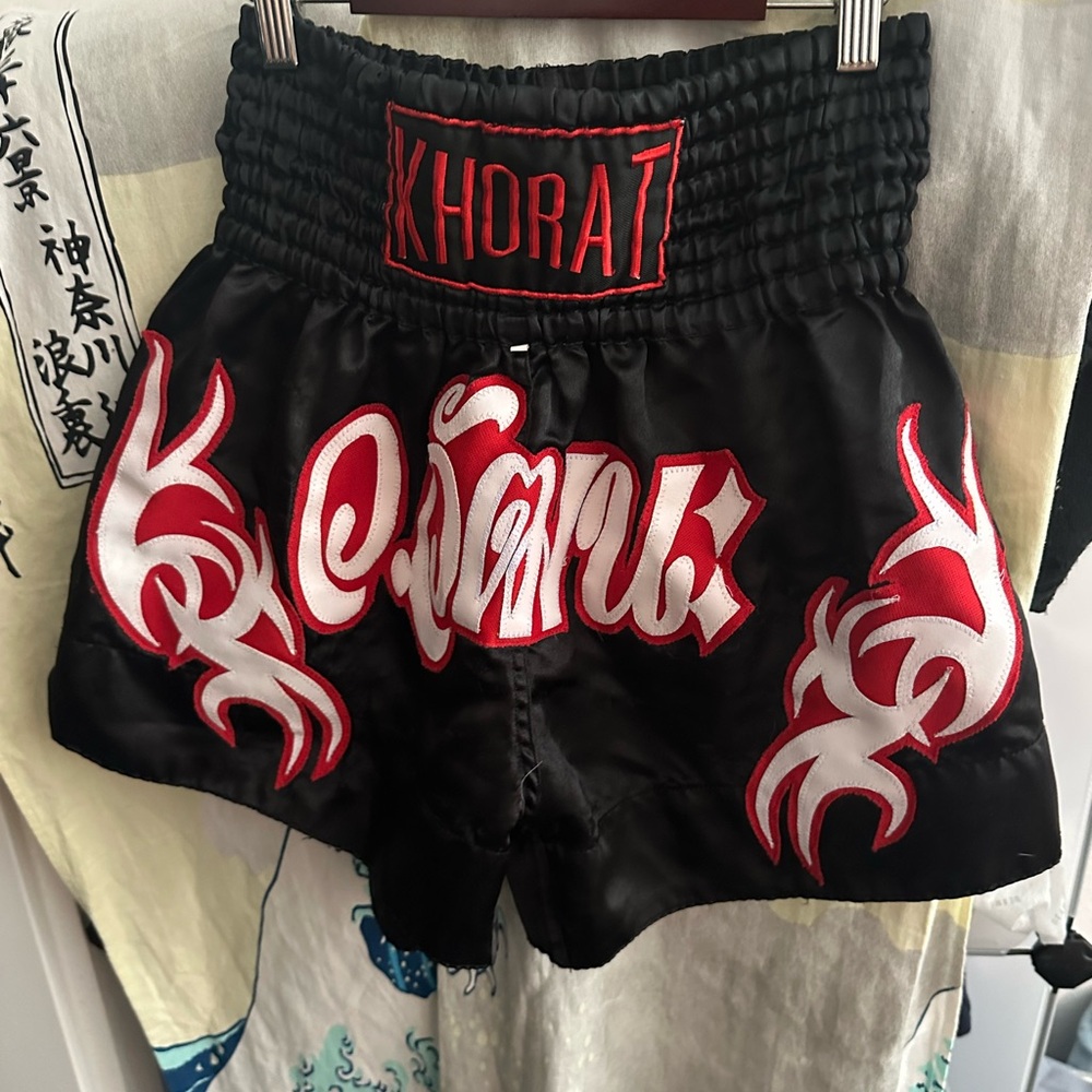 Men’s Black and Red Muay Thai Shorts